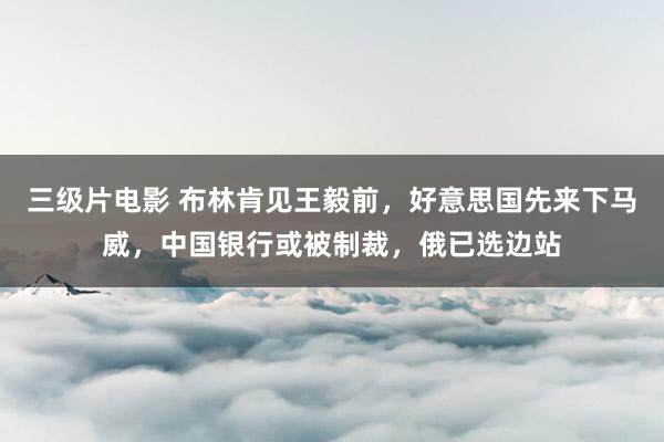 三级片电影 布林肯见王毅前，好意思国先来下马威，中国银行或被制裁，俄已选边站