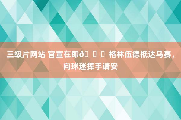 三级片网站 官宣在即👋格林伍德抵达马赛，向球迷挥手请安