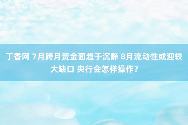 丁香网 7月跨月资金面趋于沉静 8月流动性或迎较大缺口 央行会怎样操作？