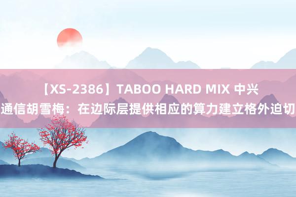 【XS-2386】TABOO HARD MIX 中兴通信胡雪梅：在边际层提供相应的算力建立格外迫切