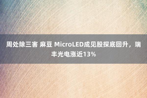 周处除三害 麻豆 MicroLED成见股探底回升，瑞丰光电涨近13%