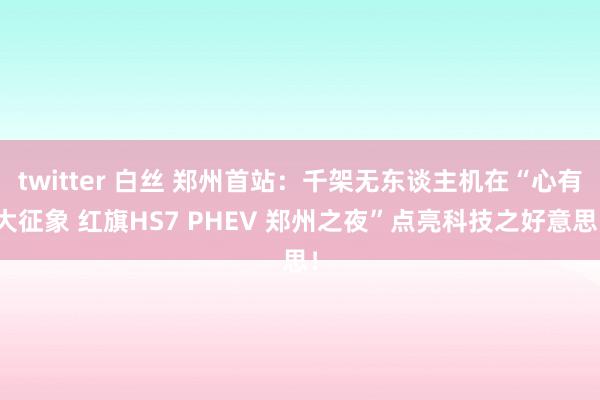 twitter 白丝 郑州首站：千架无东谈主机在“心有大征象 红旗HS7 PHEV 郑州之夜”点亮科技之好意思！