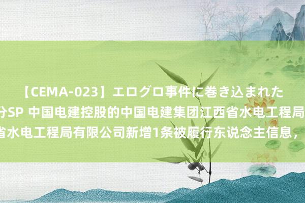 【CEMA-023】エログロ事件に巻き込まれた 人妻たちの昭和史 210分SP 中国电建控股的中国电建集团江西省水电工程局有限公司新增1条被履行东说念主信息，履行观念5000元